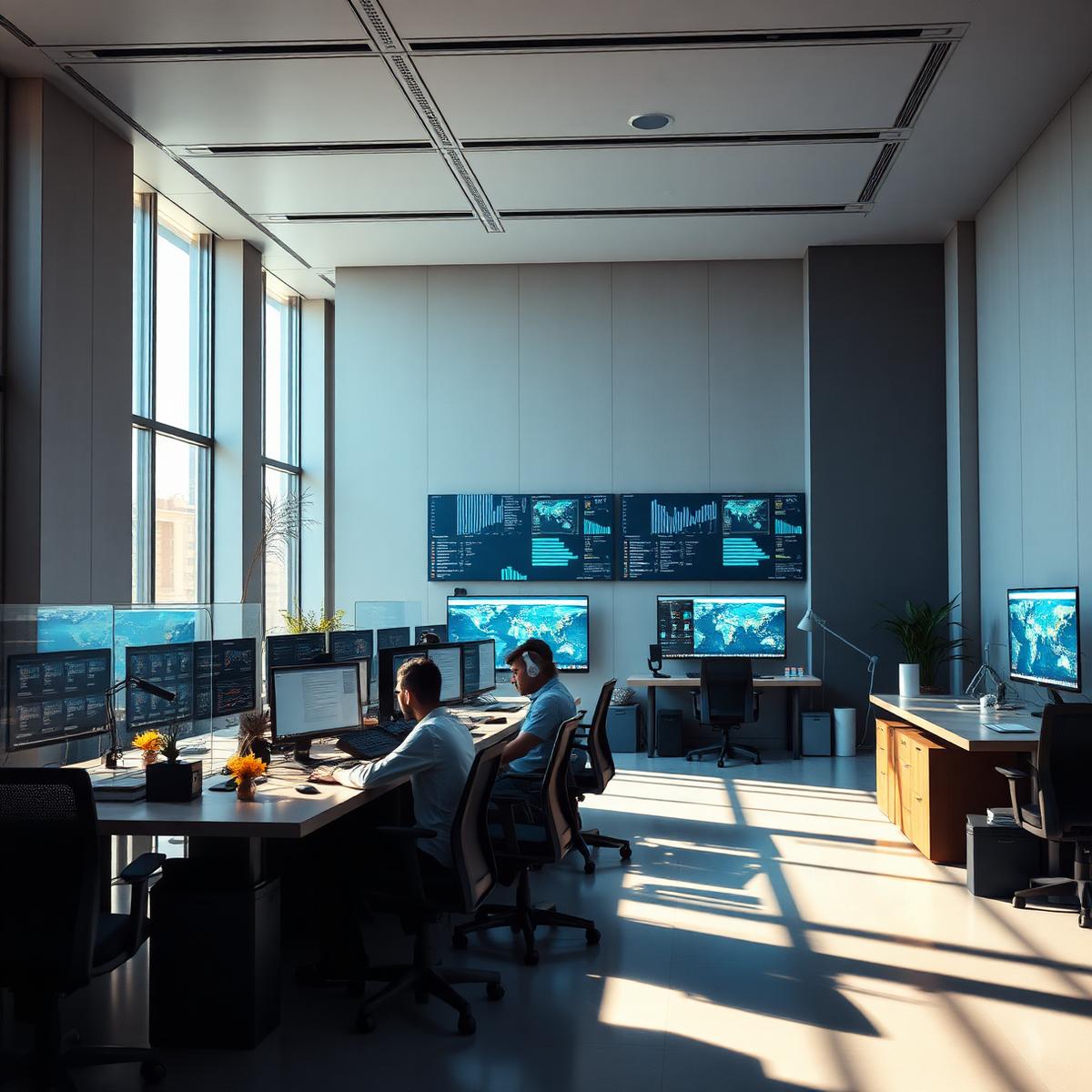 MissionWare Labs engineers collaborating in a modern studio